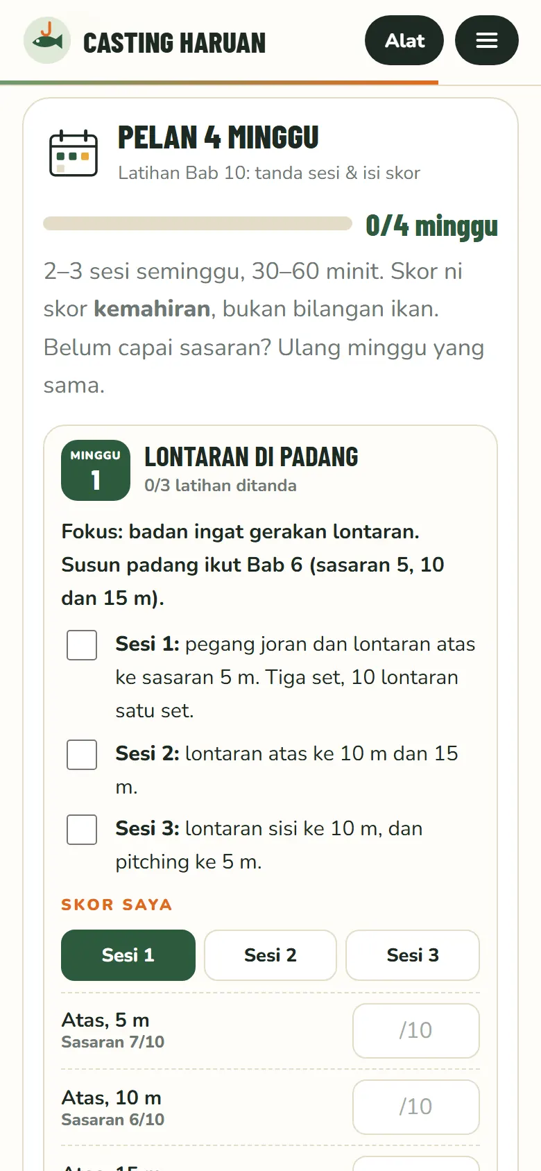 Pelan 4 Minggu dalam web app